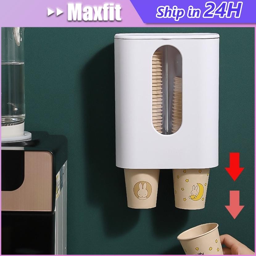 Paper Cup Dispenser Plastik Holder Dispenser Gelas Plastik Paper Cup Anti Dust Tempat Gelas Plastik 