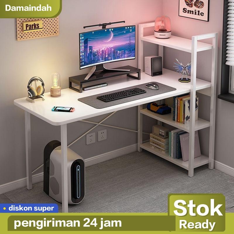 Meja Dan Kursi Kerja Satu Set / Meja Belajar Aesthetic Kayu Anak Set Kursi/Meja Belajar Dan Kursi 1S