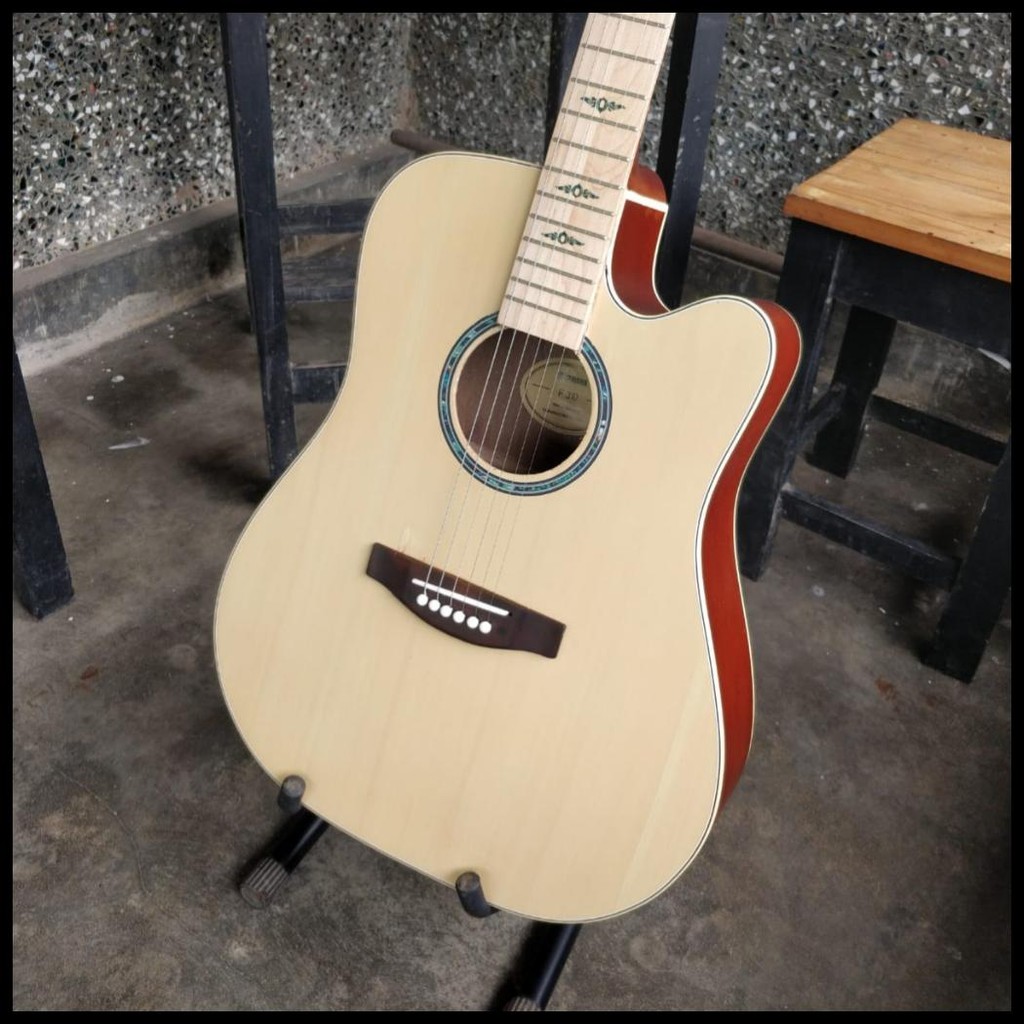 GITAR YAMAHA JUMBO F310 AKUSTIK - ELEKTRIK, PILIHAN WARNA NATURAL & HITAM, DESAIN ELEGAN