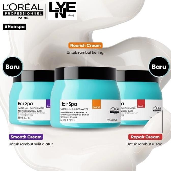 terbaru loreal hair spa nourishing creambath 500ml - krim rambut creambath + conditioner