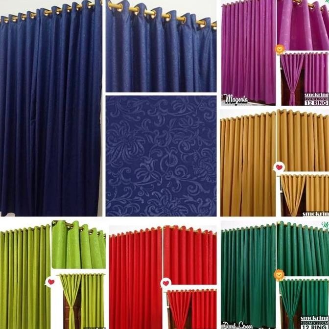 SALE GORDEN SMOKRING EMBOS HORDENG POLOS & MOTIF UNTUK JENDELA & PINTU