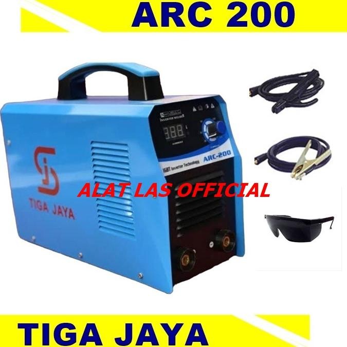 Terlaris Mesin Las Tiga Jaya Arc 200 Trafo Las Listrik Inverter Sanjia Mma 200A