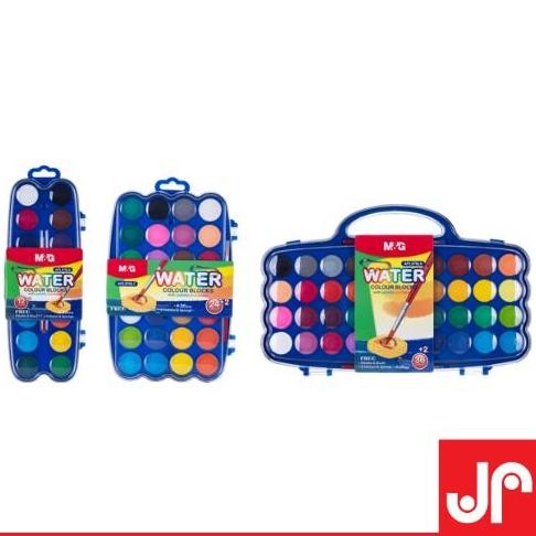 

M&G Watercolor Blocks 12 24 36 Colour Free Brush/ Cat Air 12 24 36 Warna Anak Sekolah