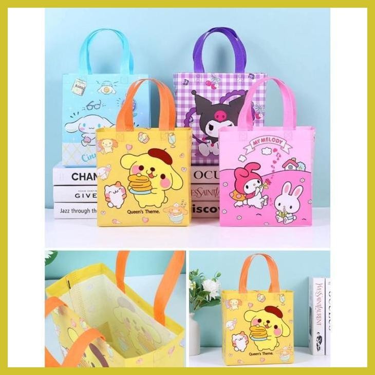 

(VIRAL PRODUK) GOODIE BAG TAS SOUVENIR KADO ULANG TAHUN ANAK MOTIF SANRIO CINNAMOROLL KUROMI MELODY PACKING AMAN
