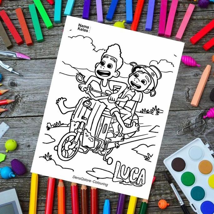 

Kertas Gambar Mewarnai/Colouring Anak Tema Luca - Kertas Bc