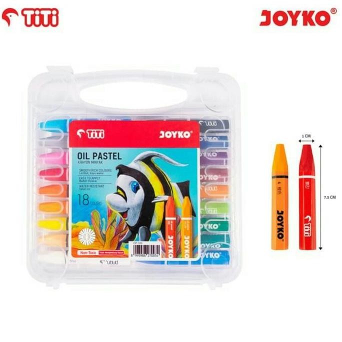 

Oil Pastel Krayon Minyak Joyko Titi Op-18S 1 Set 18 Warna Colors