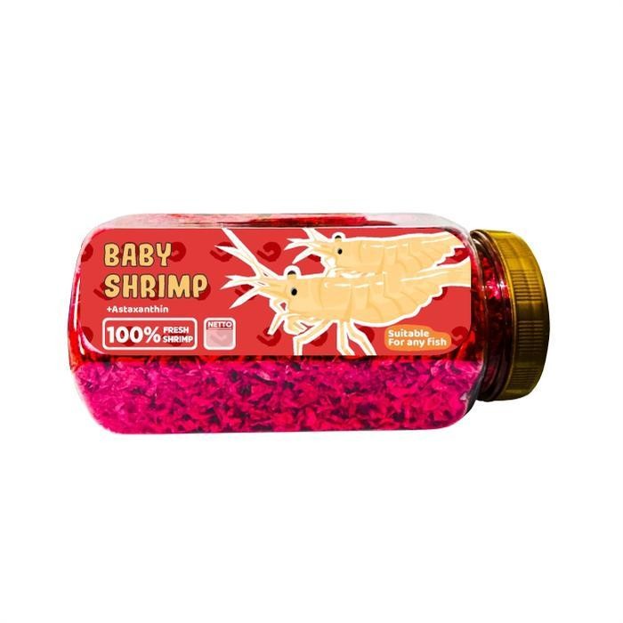 AL Pakan Makanan Ikan Baby Shrimp Astaxanthin Naikan Warna Merah Koi Mas Koki Arwana Channa