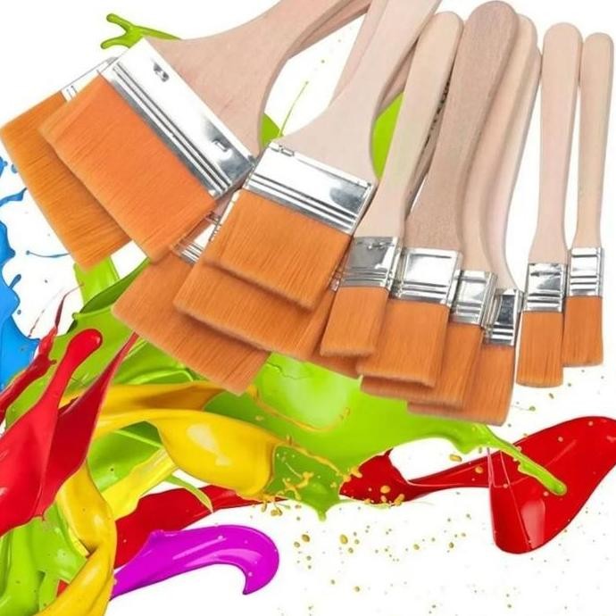 

12Pcs/Set Kuas Nylon Lukis Kuas Bulu Nylon Sikat Nylon Nylon Brush Ketangguhan Yang Baik Scrubbing Brush