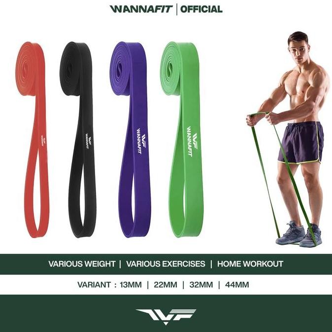 Wannafit Resistance Band Latex | Karet Elastis Olahraga | Alat Olahraga Rumah
