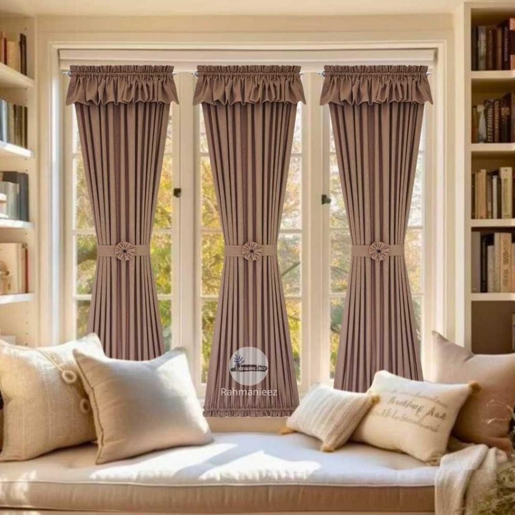 Gorden Kupu Kupu Poni Full Set Sepiral Tebal Mewah Elegan Jendela Minimalis Nugi