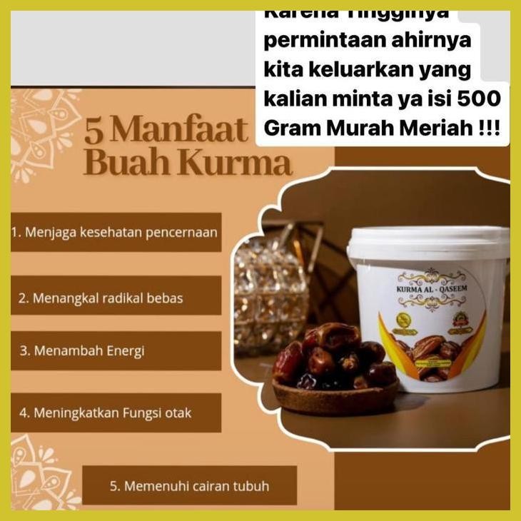

(VIRAL PRODUK) KURMA AL QASEEM ISI 500 GRAM ++ PRIVASI AMAN
