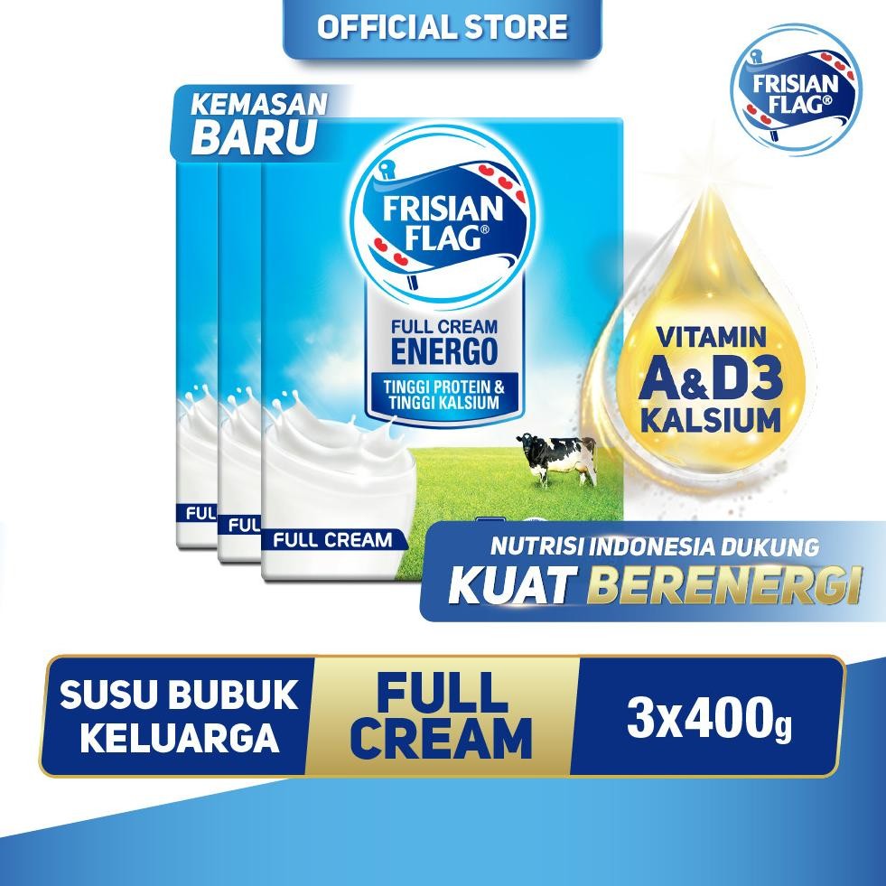 

NO_MORE Frisian Flag Fullcream Purefarm 400g x 3