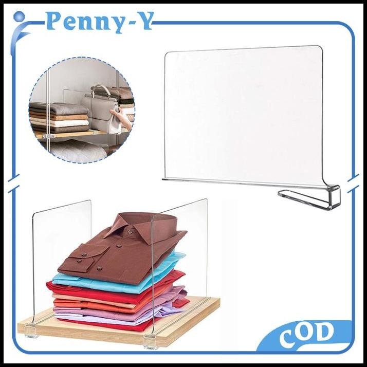 Sekat Rak Lemari Akrilik Sekat Lemari Pakaian Sekat Lemari Buku