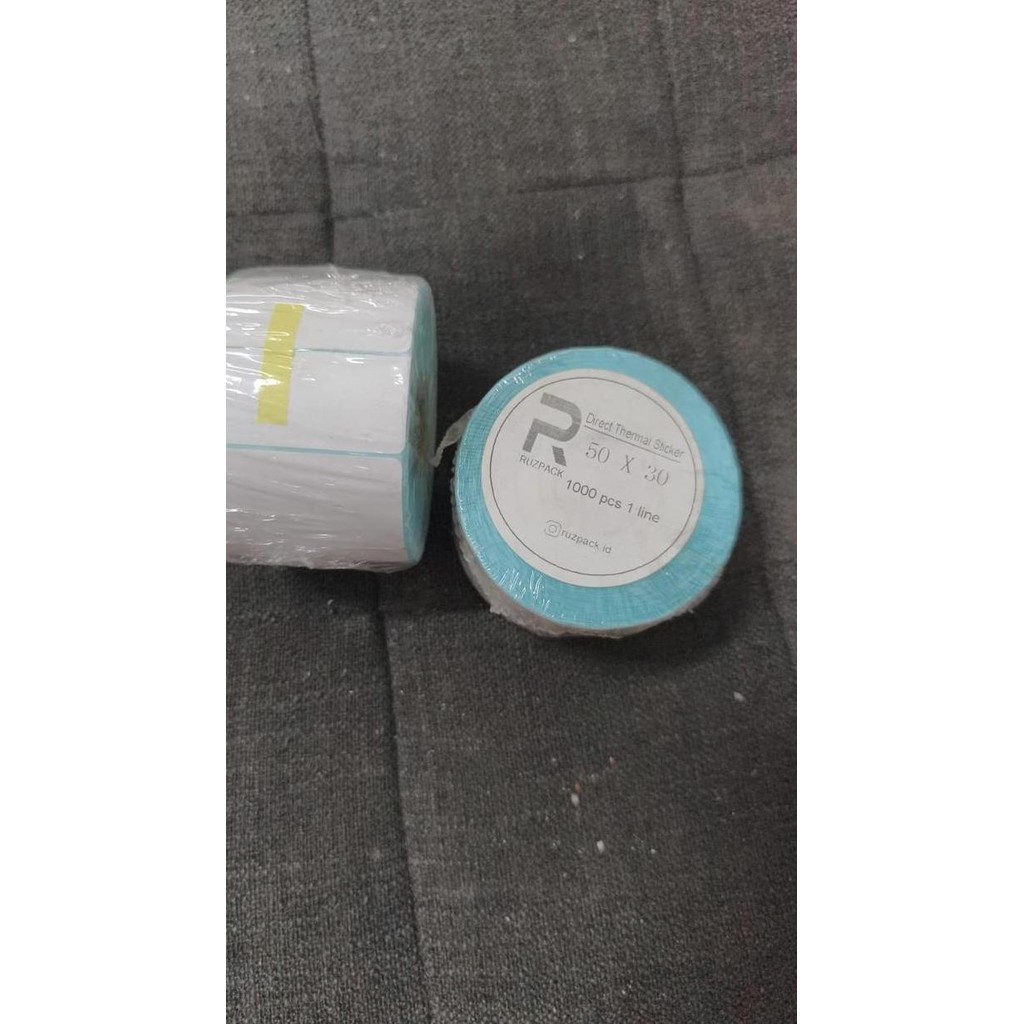

#@#@#@#@] DIRECT THERMAL STICKER [50x30 MM] KERTAS LABEL STIKER BARCODE 1 LINE 1000 PCS