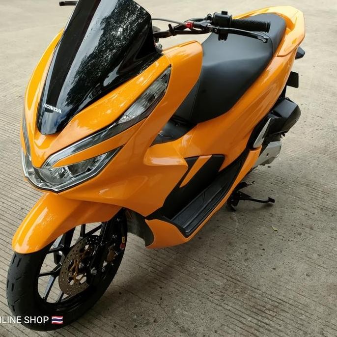 VISOR WINSHIELD PCX LOKAL HITAM + STIKER HONDA THAILAND