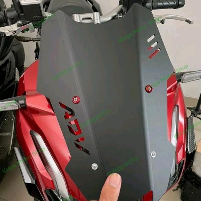 Visor Windshield Racing Honda ADV150 ADV160 Black Doff