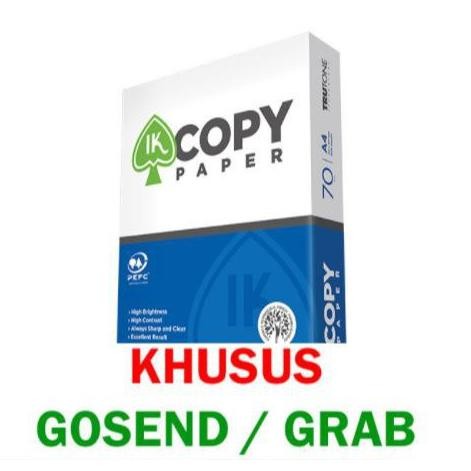 

Copy Paper IK 70GR A4 Folio G0SEND Gr4B Instan / Kertad Fotocopy Nugi