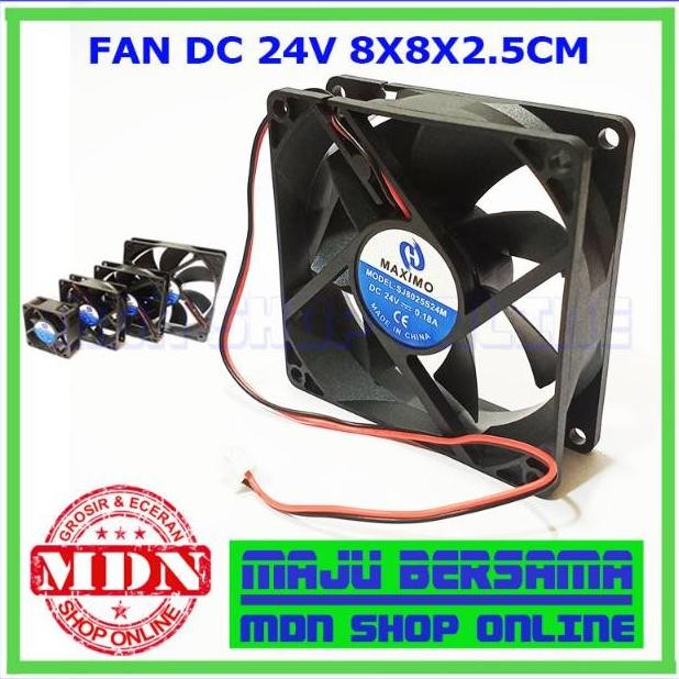 Fan Dc 24V 8cm - Kipas Dc 24V 8cm 8X8X2.5cm Orinal Nugi