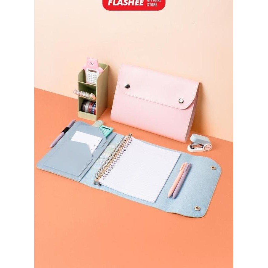 

Tersedia Flashee Binder Kira A5 - Notebook Polos 20 Ring Kuliah Planner Stationery