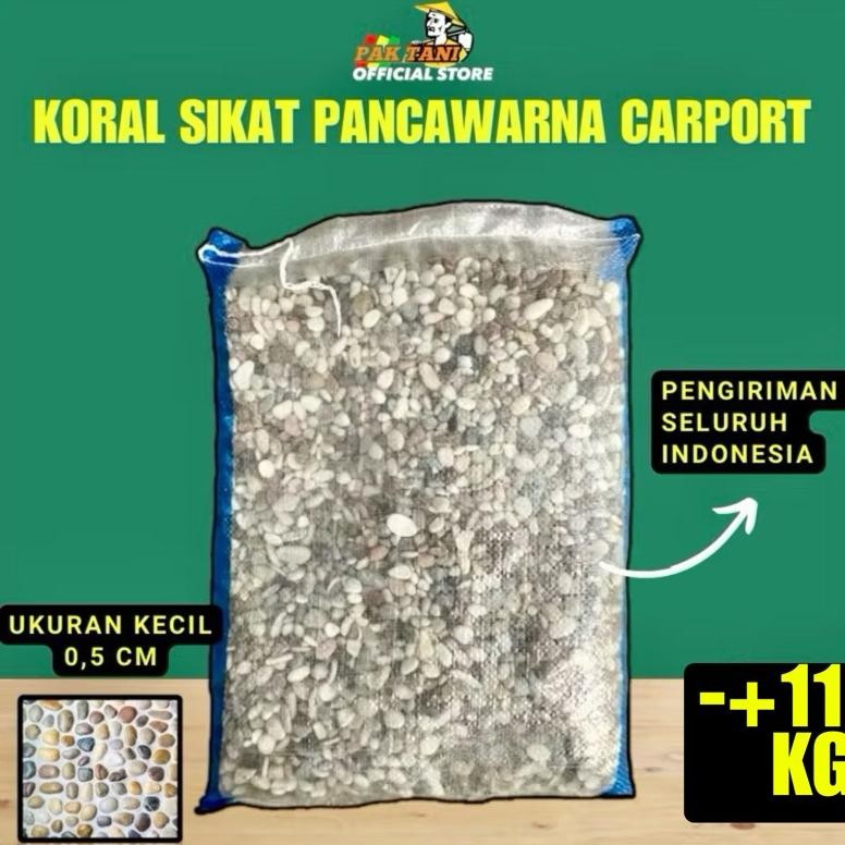 BATU KORAL SIKAT BATU SIKAT PANCAWARNA BATU GARASI MOBIL CARPORT -+ 11 KG Nugi