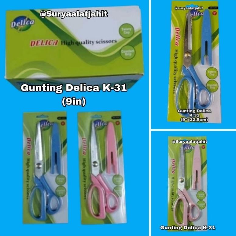 

Gunting Delica K-31 uk.9in ada penutupnya =rp.23.500/1pcs Nugi