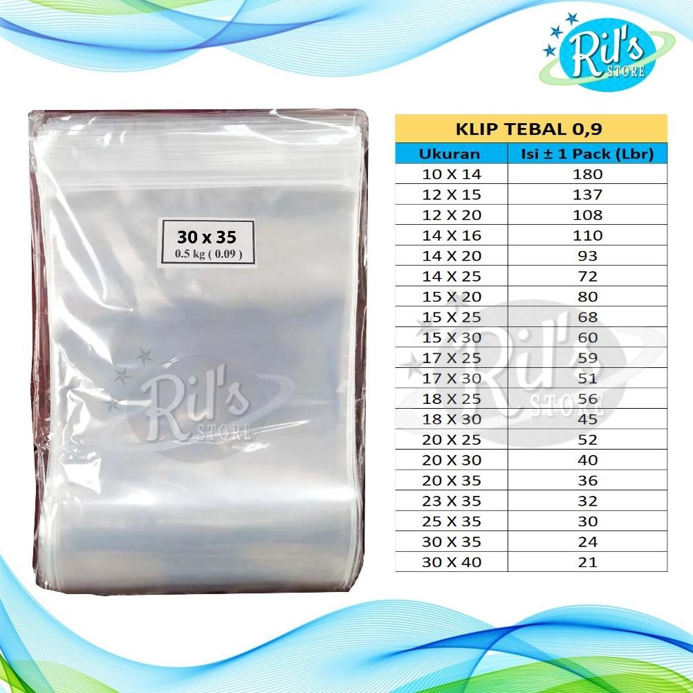 KLIP TEBAL 30x35 cm / PP KAKU BENING / 90 micron / 30 x 35 cm / Snack / Kripik / ZIPLOCK TEBAL BENIN