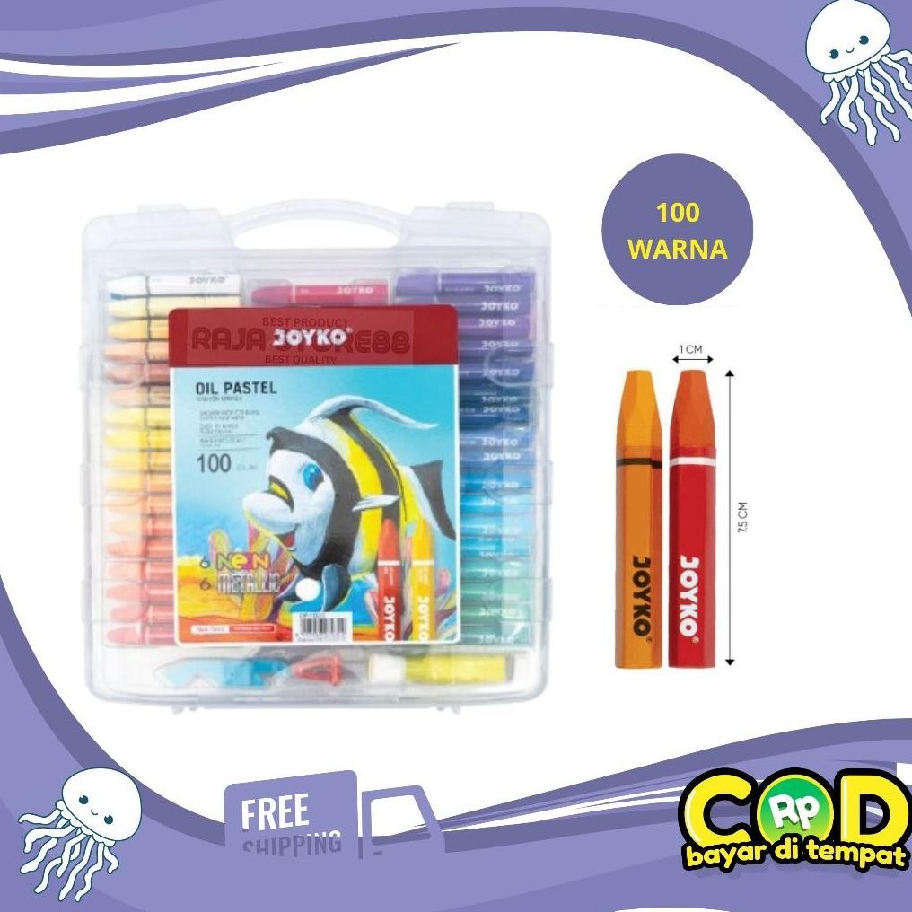 

Crayon Joyko/Oil Pastel Joyko 100 Warna ( 1 set ) Nugi