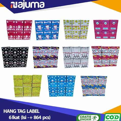 

(6 Ikat) Label Hang Tag Aksesoris Kertas Gantungan Produk Label Pajangan Gantungan Kar Kotak Label Lebel Hantag Hangtag Card Label Nugi