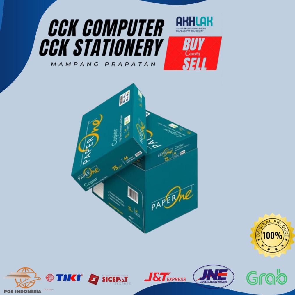 

Paper One 80GR A4 / Kertas Fotocopy / Kertas Print / Kertas Paper One Nugi