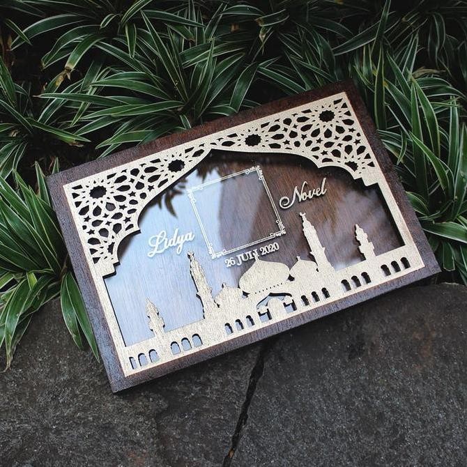 Frame Mahar Landscape 30x20 | Mahar Seserahan Rustic | Frame Mahar