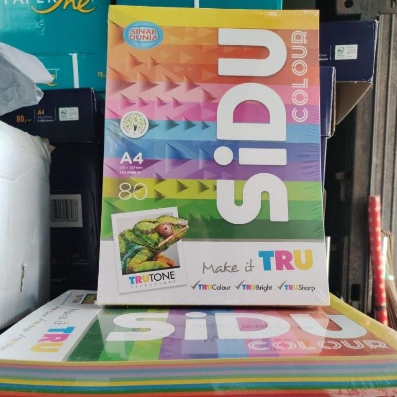 

Kertas Warna A4 80 Gram Sidu ( 250 Sheets ) Nugi