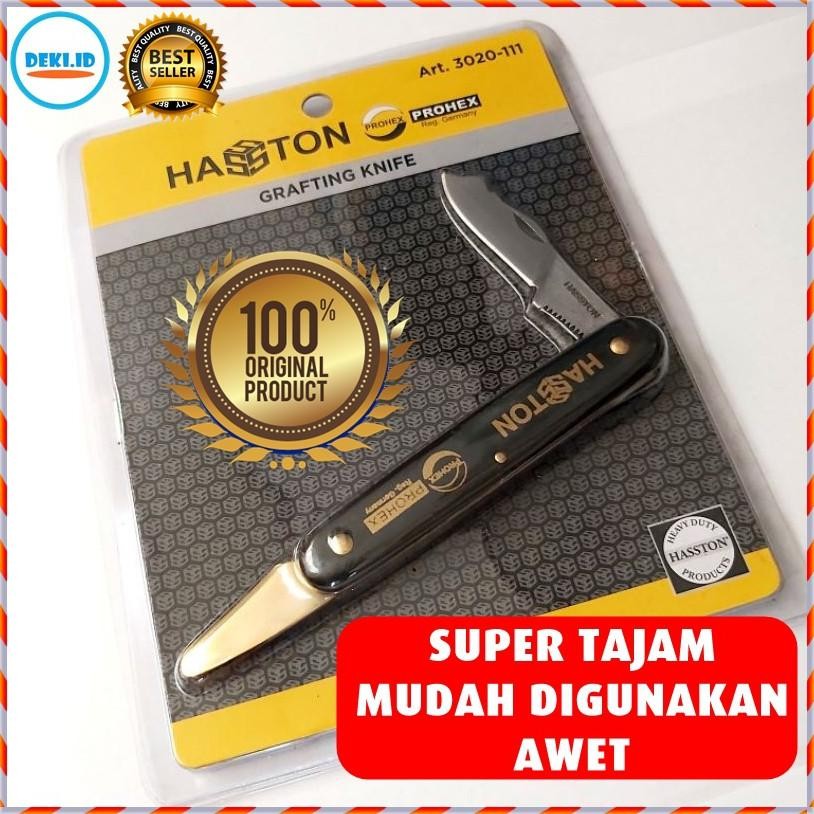 Pisau Grafting Okulasi Lipat Saku Stek Cangkok Ranting Pohon Prohex Hasston 3020-111 Alat Bonsai Nug