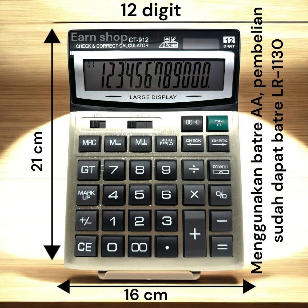

Kalkulator 12 Digit Citizen CT-912 12 Digit Kalkulator Besar Nugi