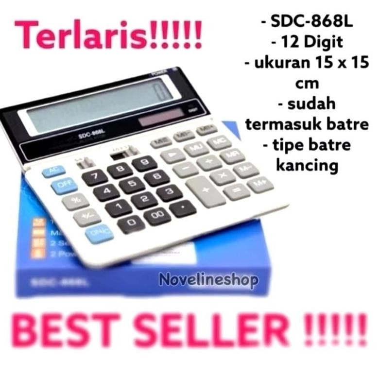

Calculator SDC-868L 12 digit - Kalkulator Desktop Meja Kantor SDC 868L Nugi