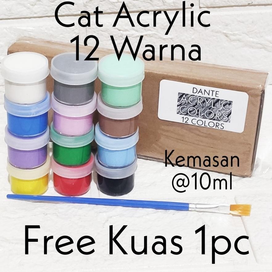

Cat Acrylic 12 Warna Dante Set Nugi