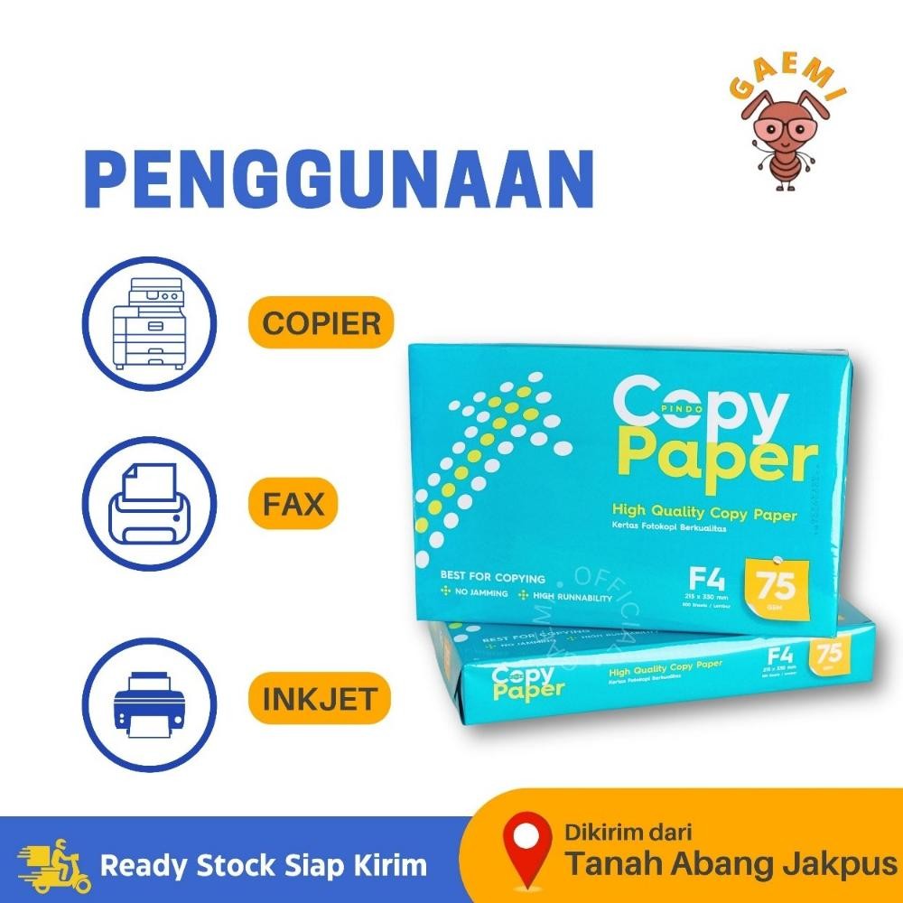 

Kertas HVS Folio F4 Copy Paper Blue 75g dan IK Copy Paper 70g Per 1 Dus ( 5 Rim ) Nugi