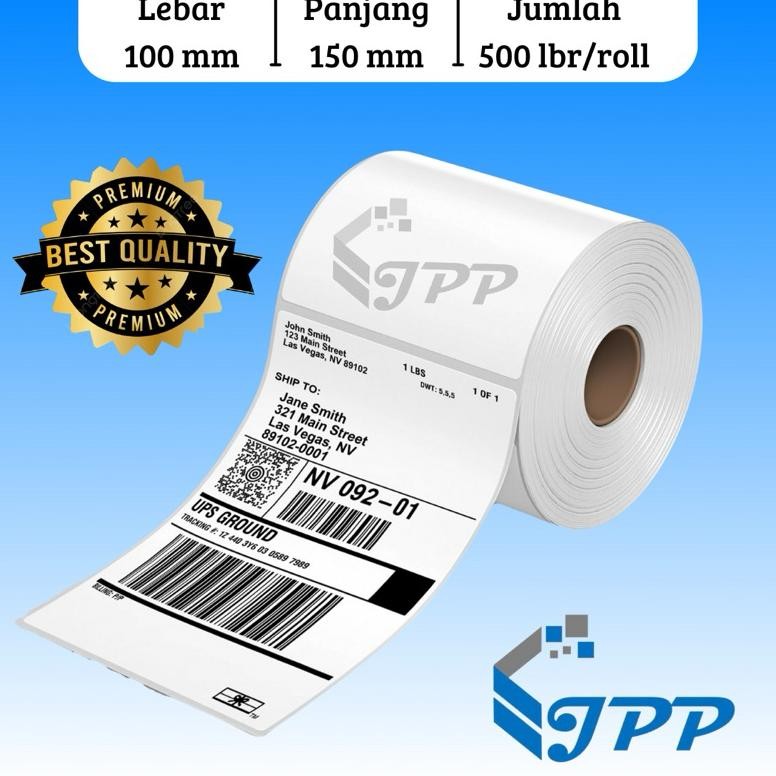 

Kertas Stiker Label Thermal 100X150 Label Barcode Label Resi A6 500Pcs Termurah Dan Berkualitas Nugi