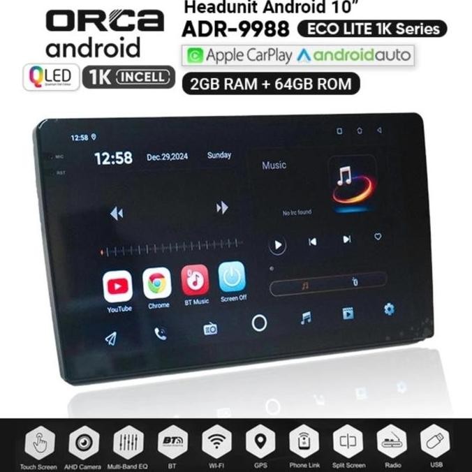 HEAD UNIT TAPE TV MOBIL ANDROID UNTUK HONDA JAZZ 20-2012 LAYAR 10"