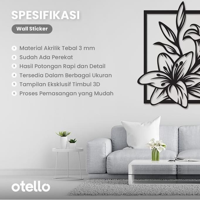 Kaligrafi Allah | Kaligrafi Muhammad | Wall Sticker Akrilik Timbul 3D
