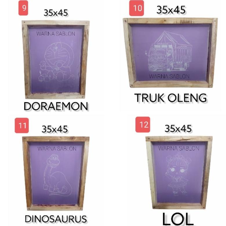 

Screen Cetakan sablon sterofoam siap pakai 35 x 45 Nugi