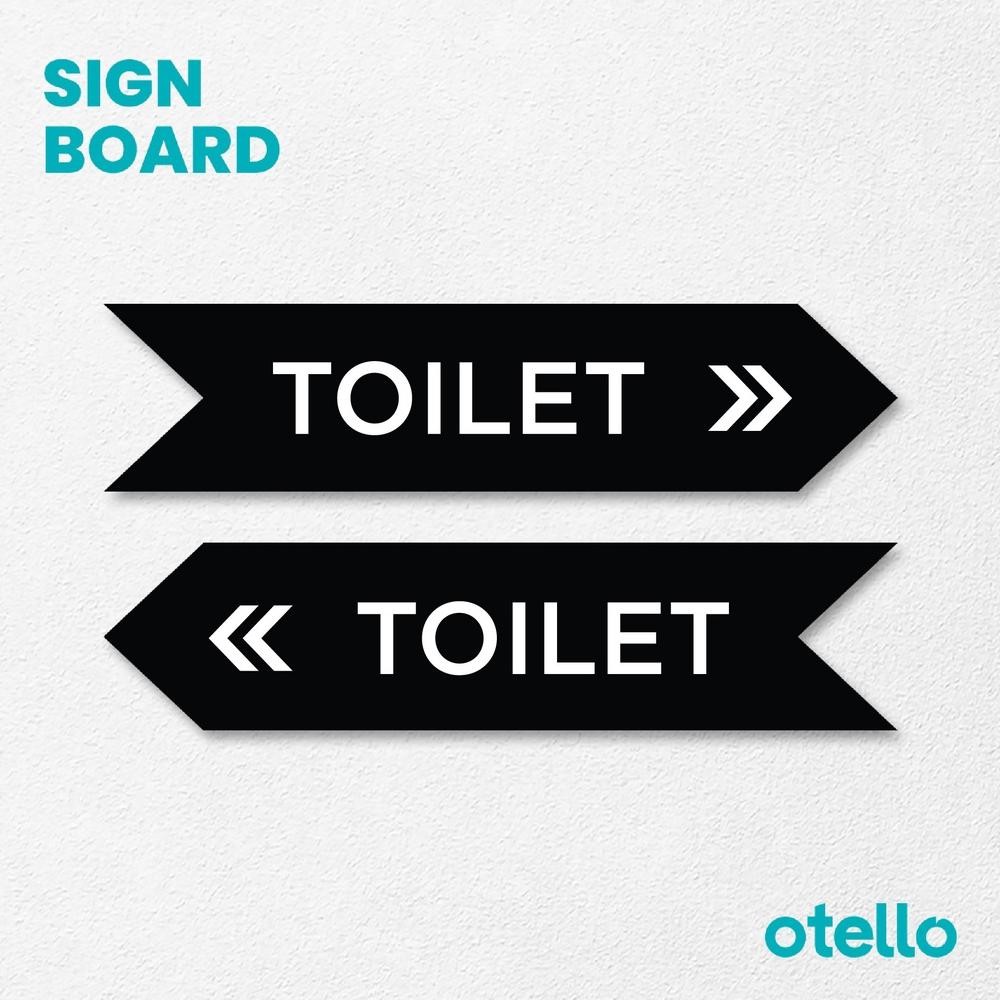

Otello Sign Tulisan Toilet Umum WC Restroom Pria Wanita Label Arah Panah Papan Akrilik Print Acrylic Board Aklirik Tag Petunjuk Nama Tempat Nugi