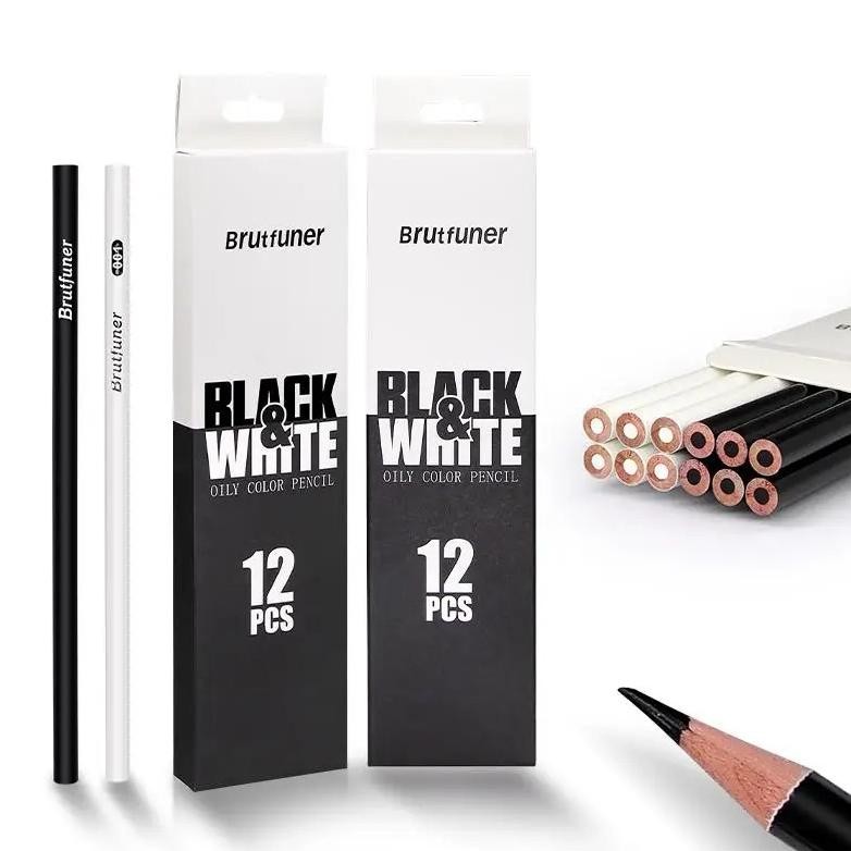 

Brutfuner Original Pensil Hitam & Putih isi 12 Pcs Nugi