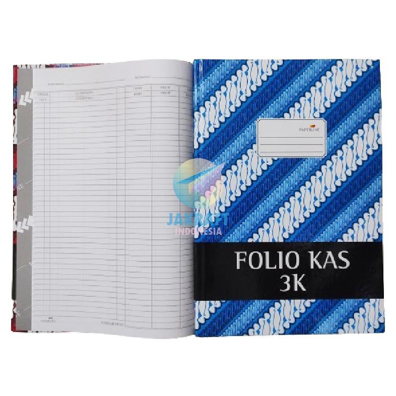 

(1 Pcs) Buku Tulis Folio Kas 3K Debet Kredit Hard Cover PAPERLINE Isi 100 Lembar F4 Hardcover Besar Akuntansi Nugi