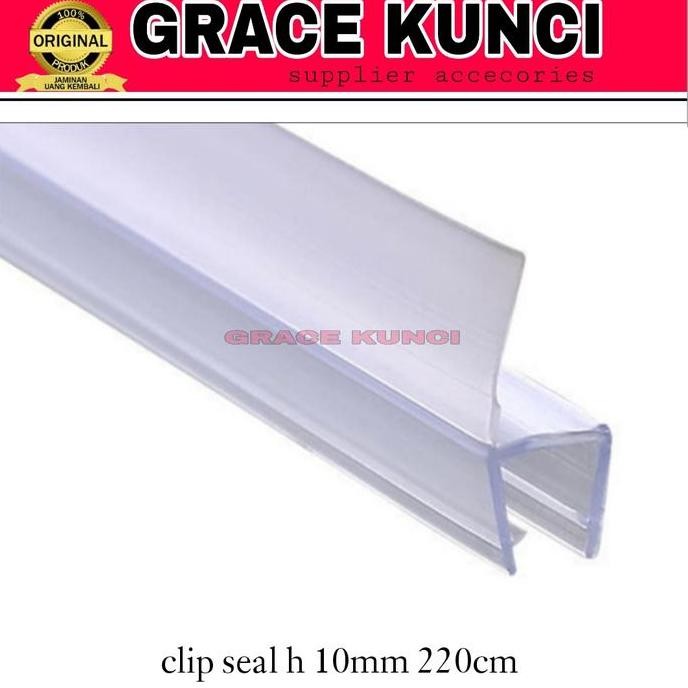 Clip Seal Pintu Kaca H 10Mm 12Mm Seal Pintu Kaca Sirip Samping