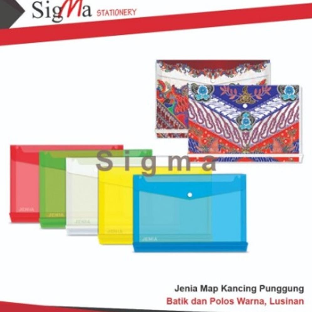 

Map Plastik Kancing Punggung / Batik dan Polos Warna JENIA (Lusin) Nugi