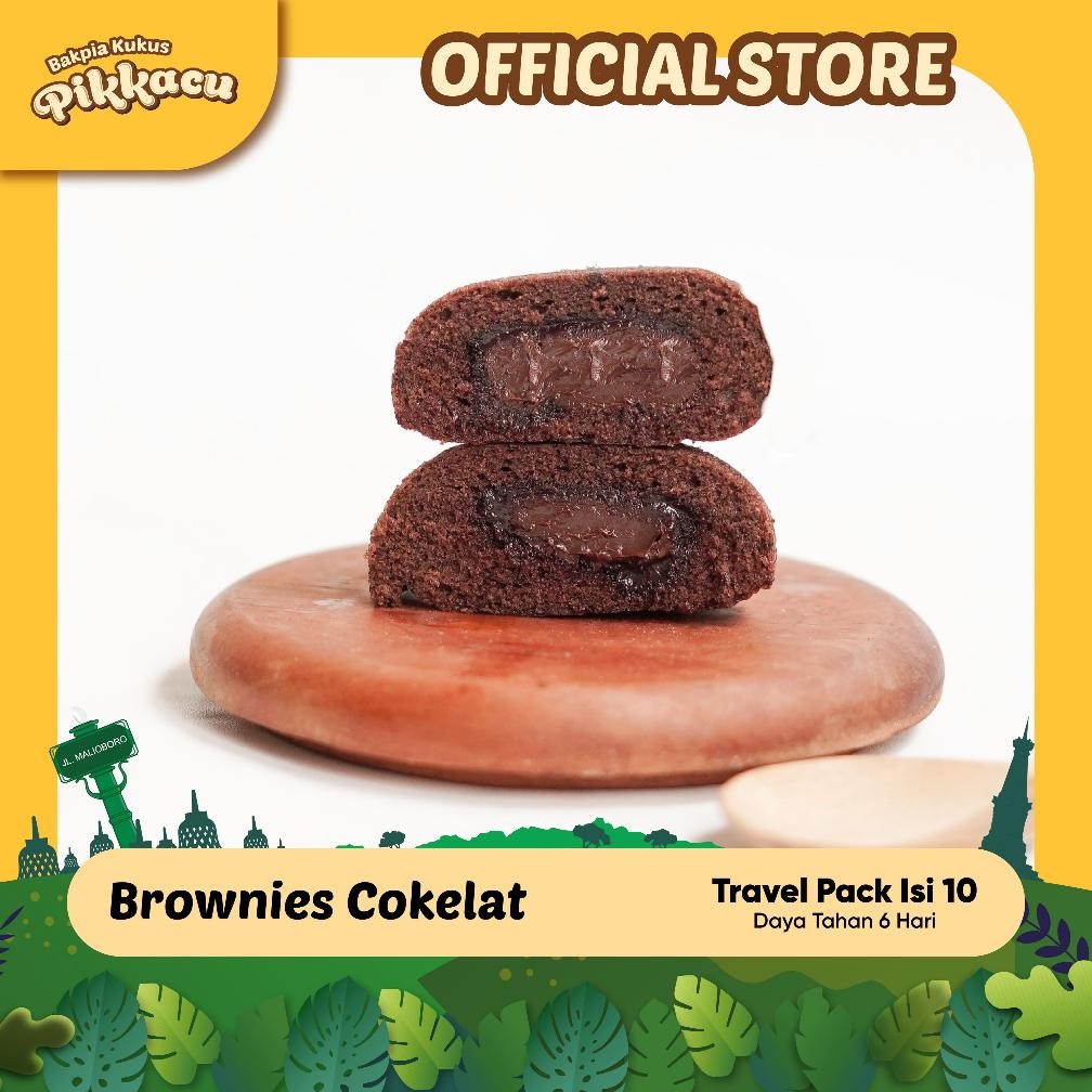 NO_MORE Bakpia Kukus Pikkacu Brownis coklat  isi 10 Pcs