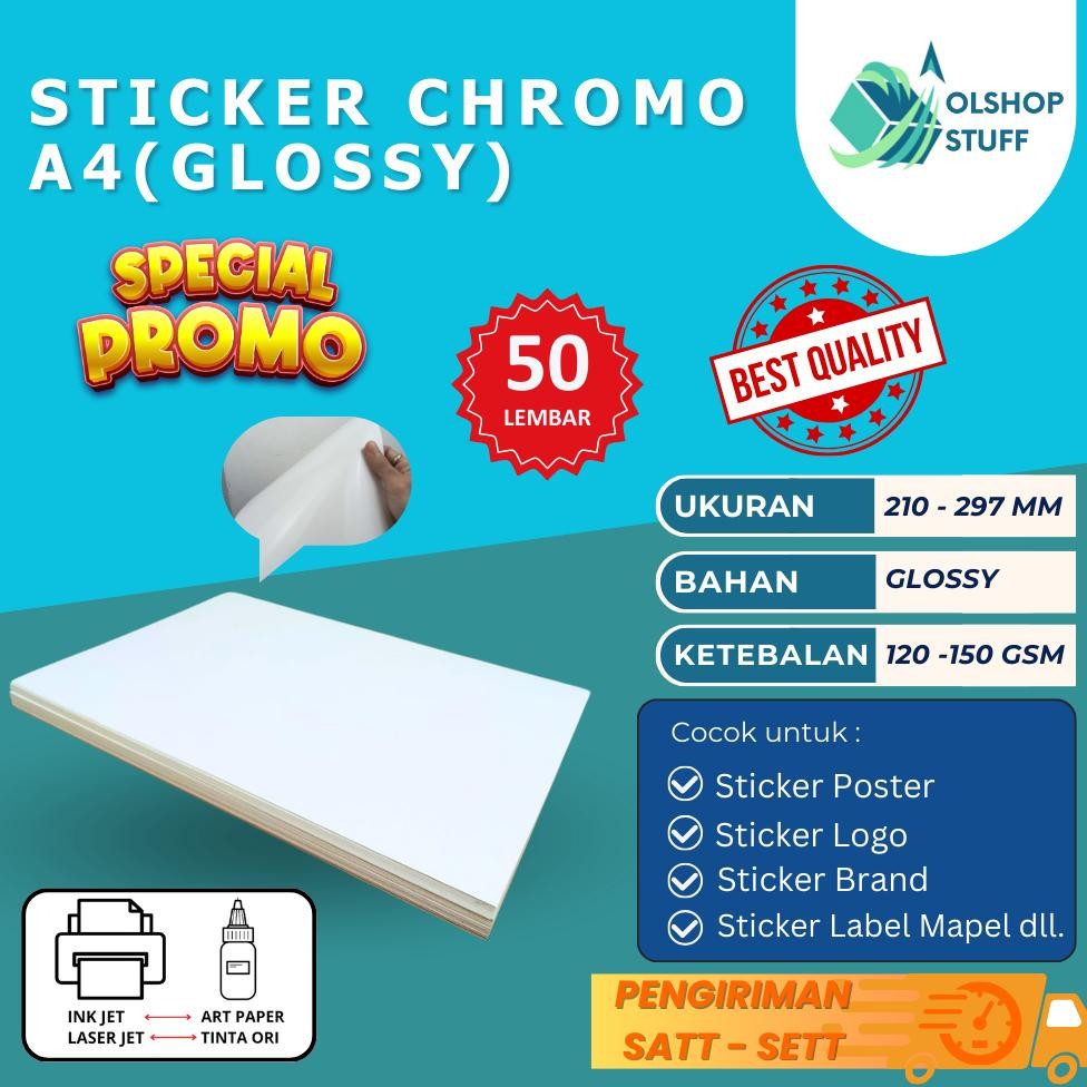 

Kertas Stiker Label A4 Glossy 50 Lembar Nugi