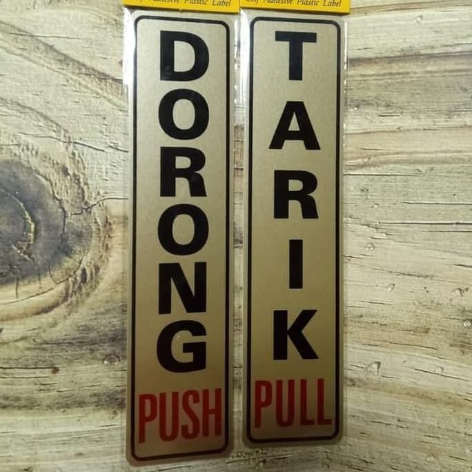 

Stiker Tarik Dorong Push Pull Emas Silver Nugi