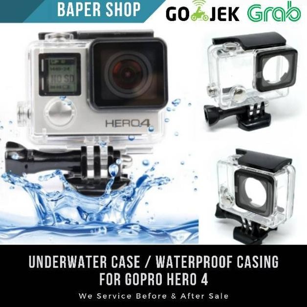 Waterproof case for gopro hero 4 action cam underwater Nugi