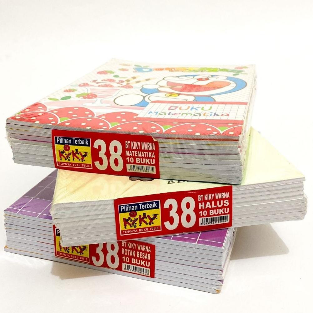 

Buku Tulis Kiky 38 Lembar - 1 Pack Isi 10 Buku, Praktis dan Berkualitas Nugi